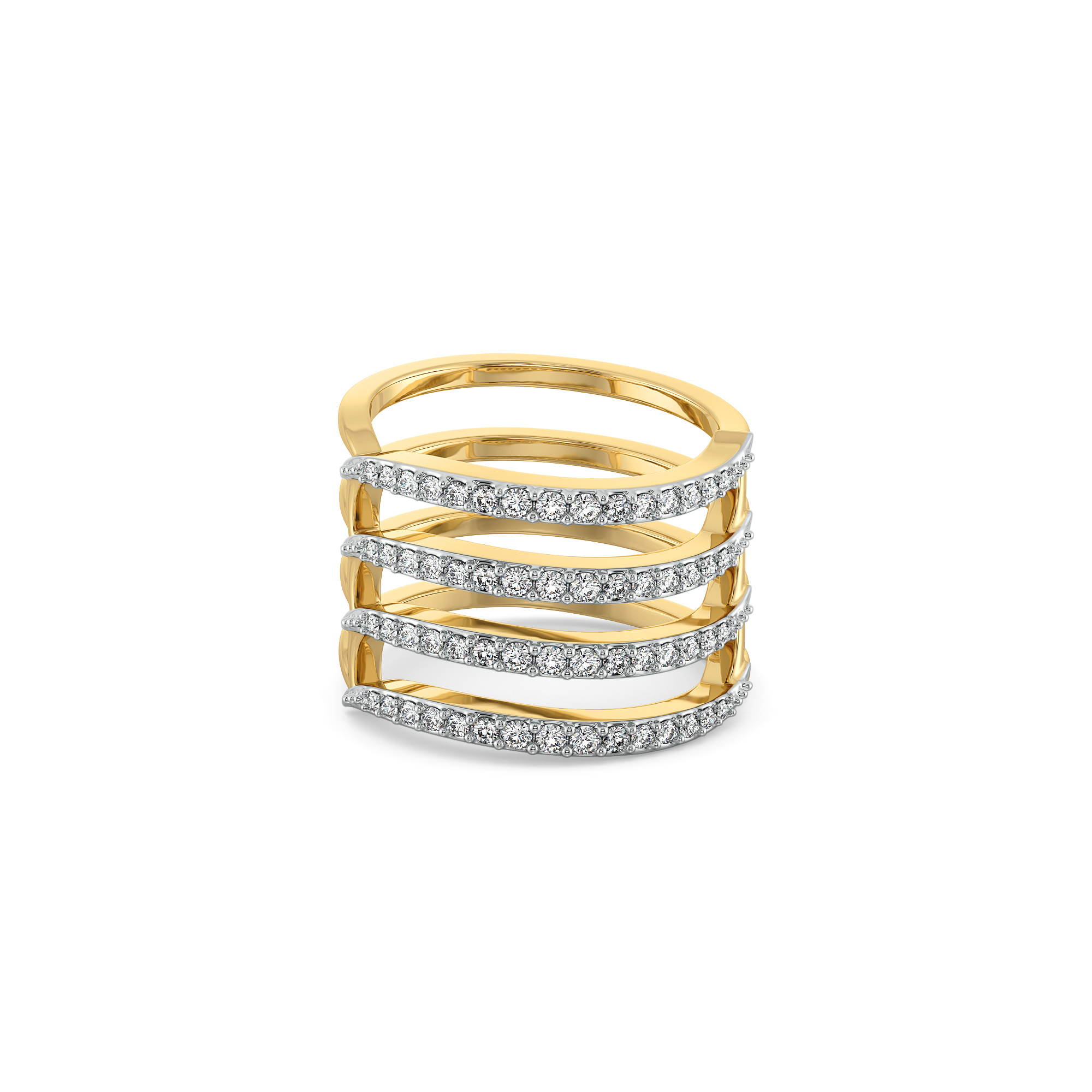 Quatre Row - Lab Diamond Cocktail Ring Main image