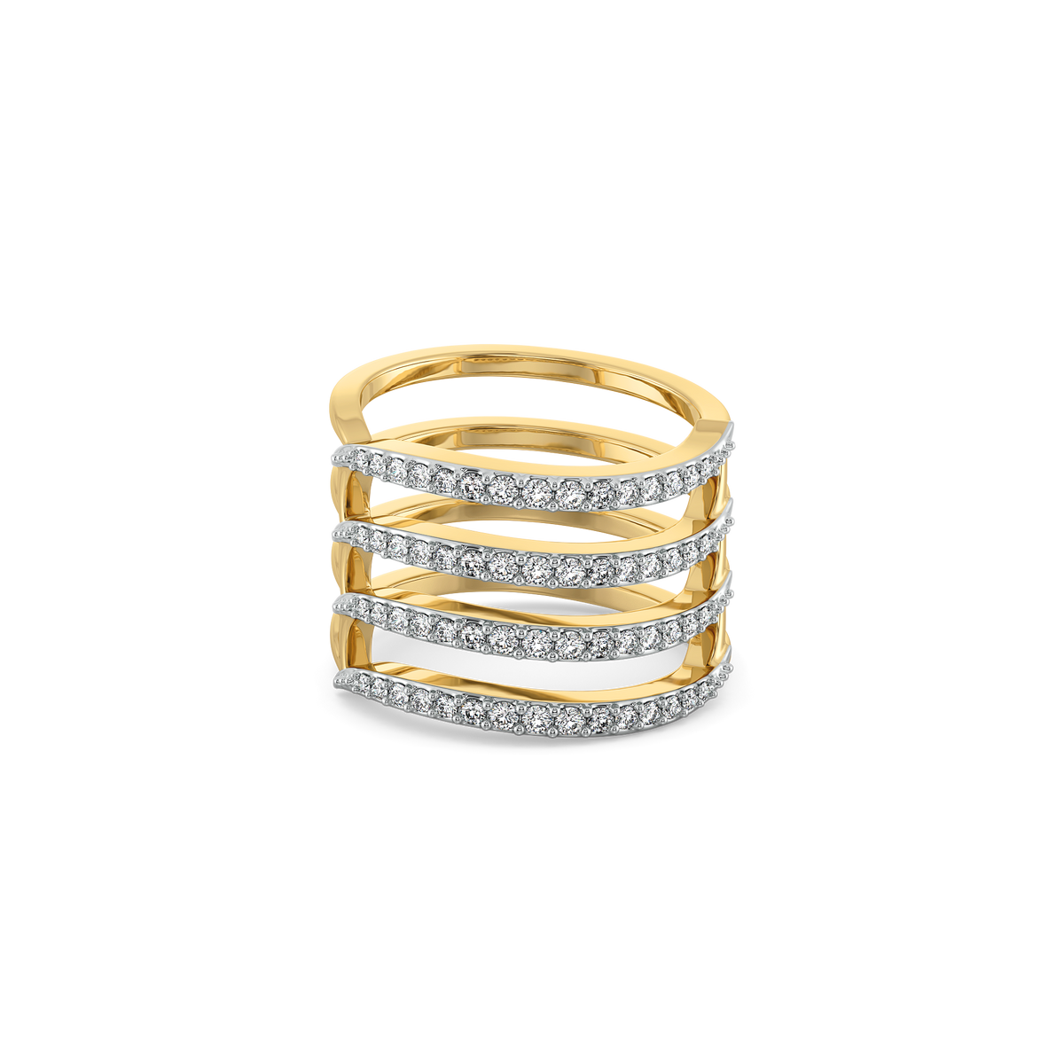 Quatre Row - Lab Diamond Cocktail Ring