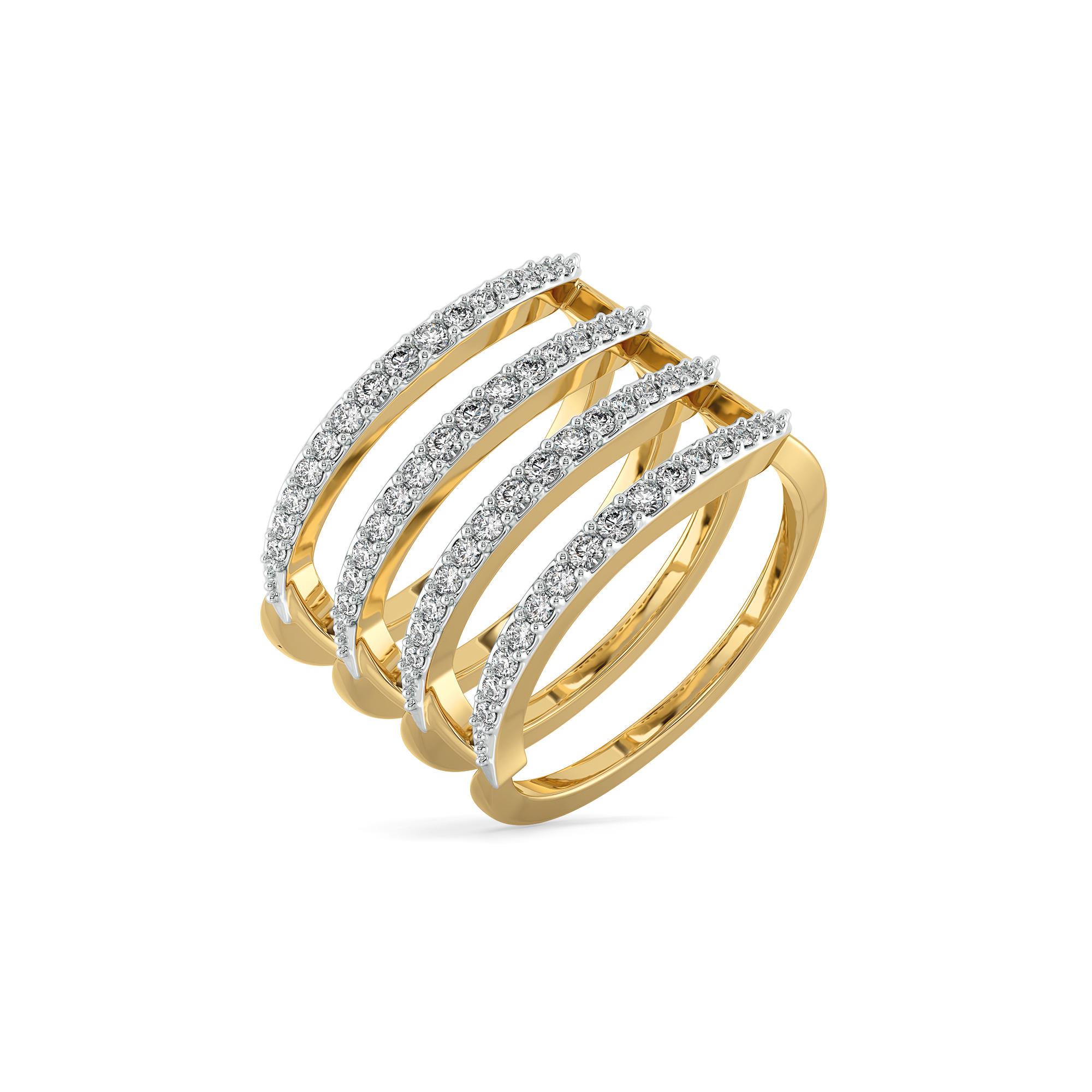 Quatre Row - Lab Diamond Cocktail Ring