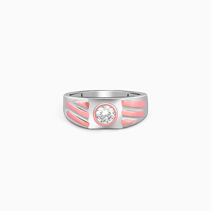 Silver & Rose Gold Timeless Ring For Him