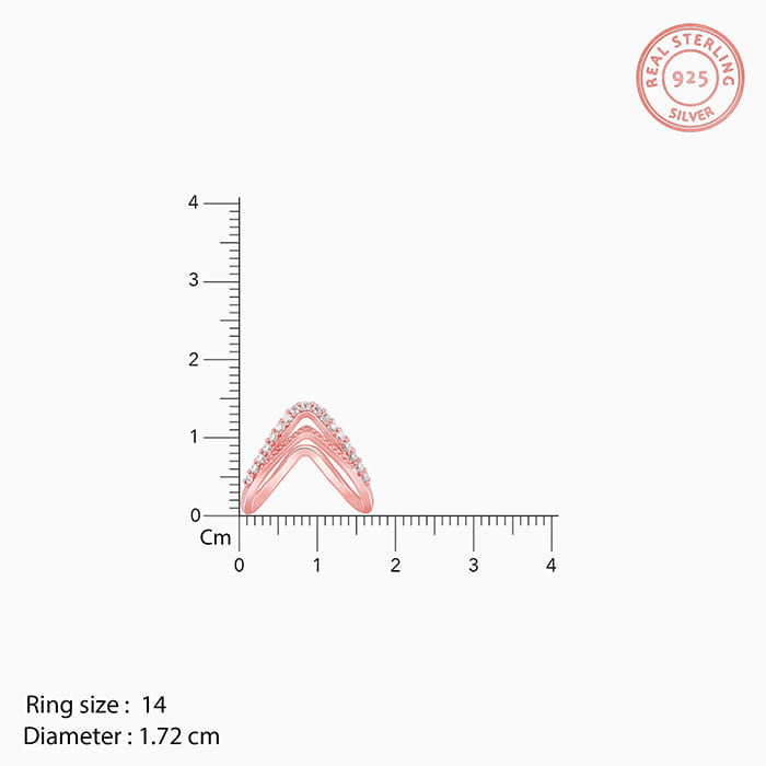 Rose Gold Sparkling Spirits Vanki Ring