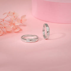 Silver Always Together Couple Bands