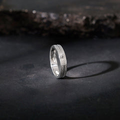Silver Inferno Ring For Him