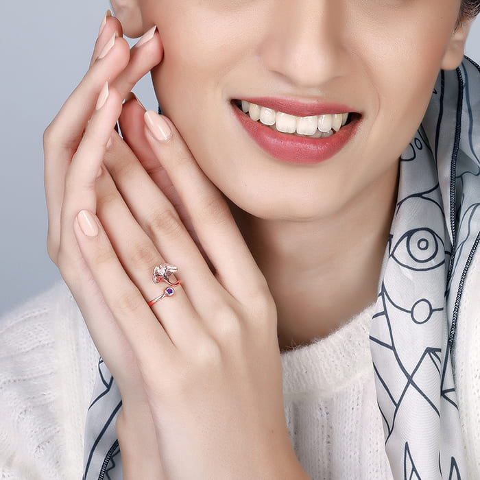 Rose Gold Gingko of Hope Ring