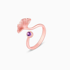 Rose Gold Gingko of Hope Ring