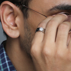 Silver Solitaire Of Love Couple Rings