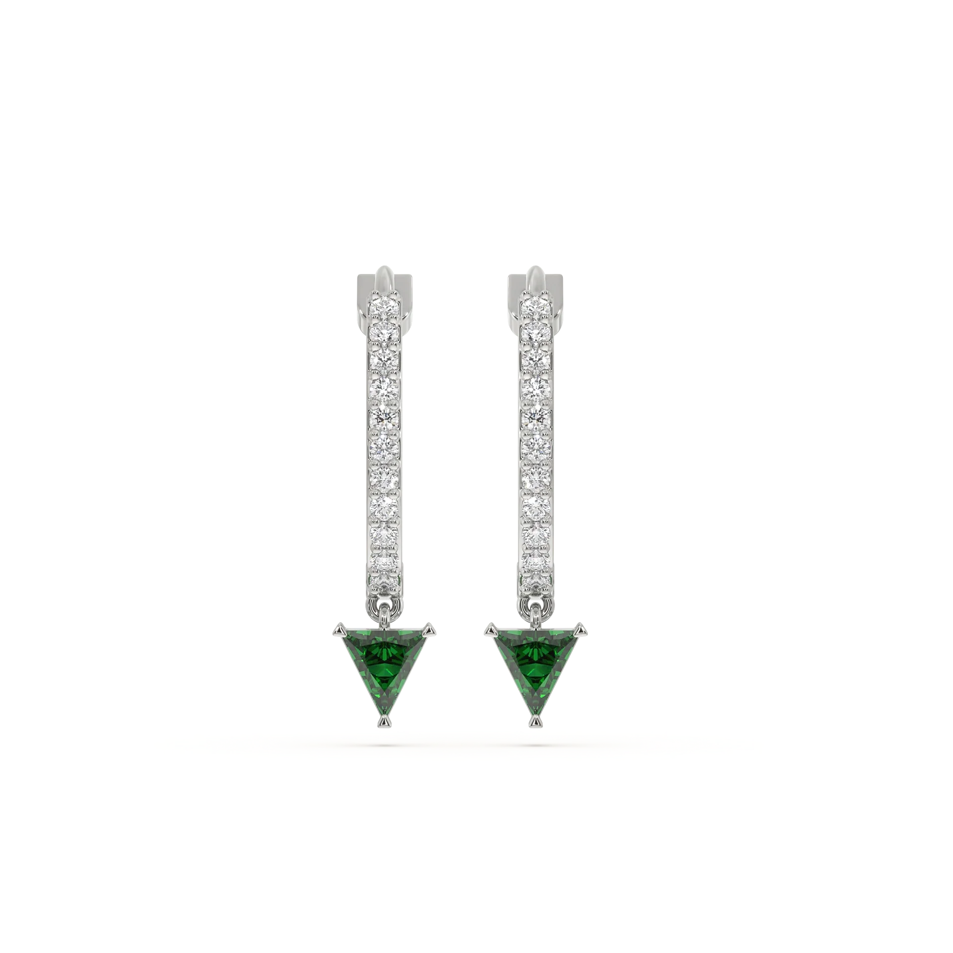 Radiance Huggies - Emerald Earrings