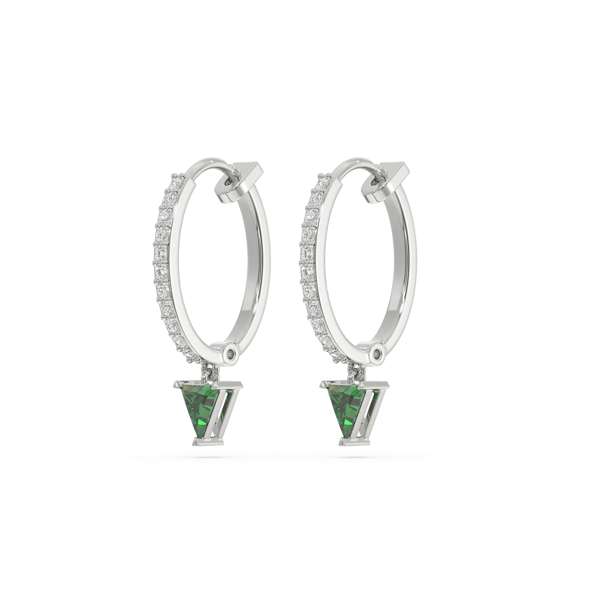 Radiance Huggies - Emerald Earrings Main image