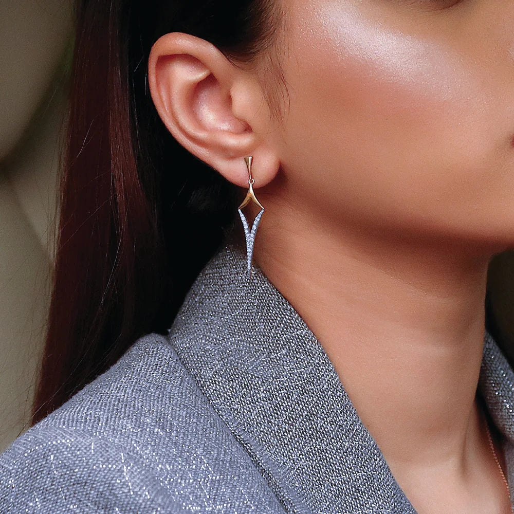 Rebel - Lab Diamond Drop Earrings Secondary image