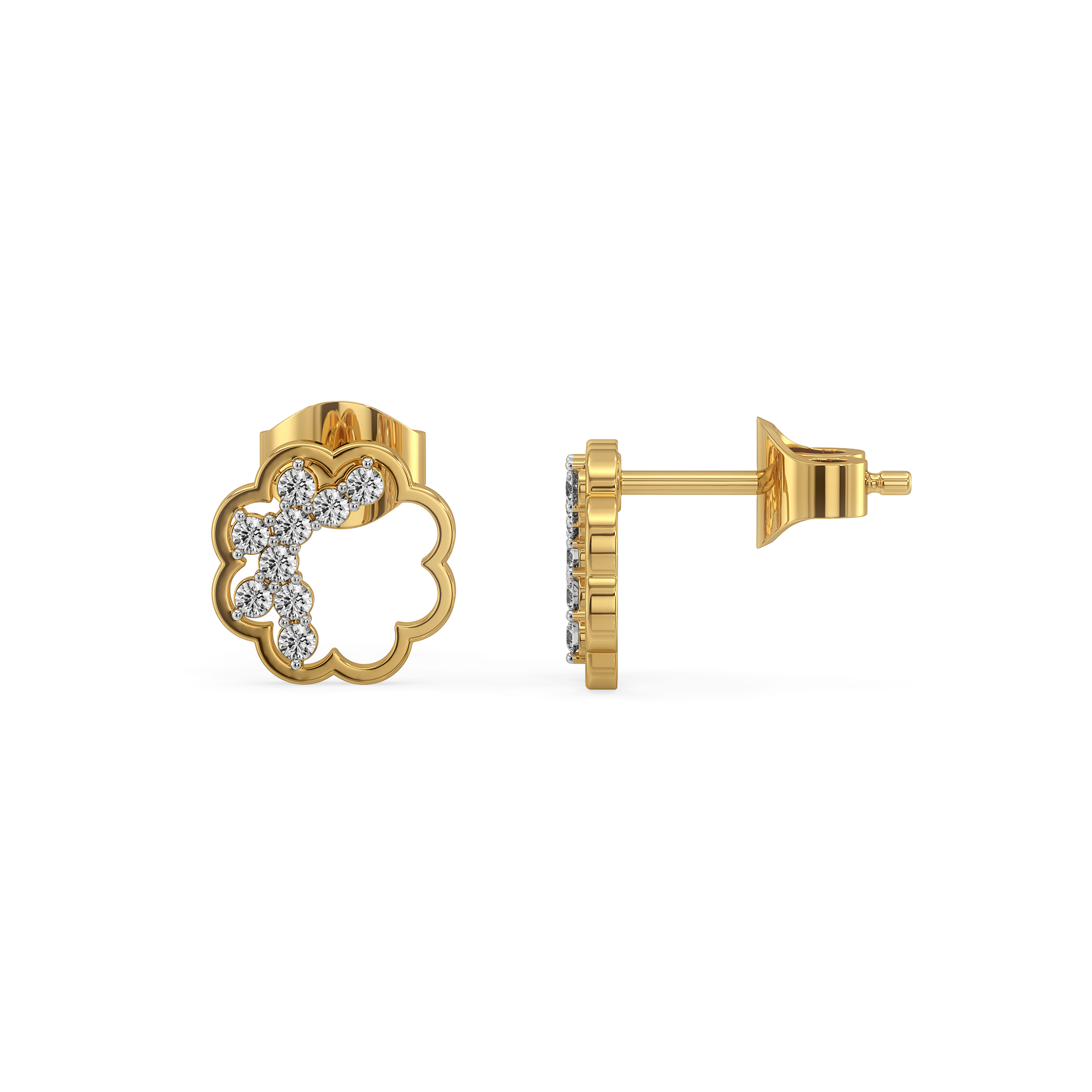 Daisy Dust Studs - Lab Diamond Earrings