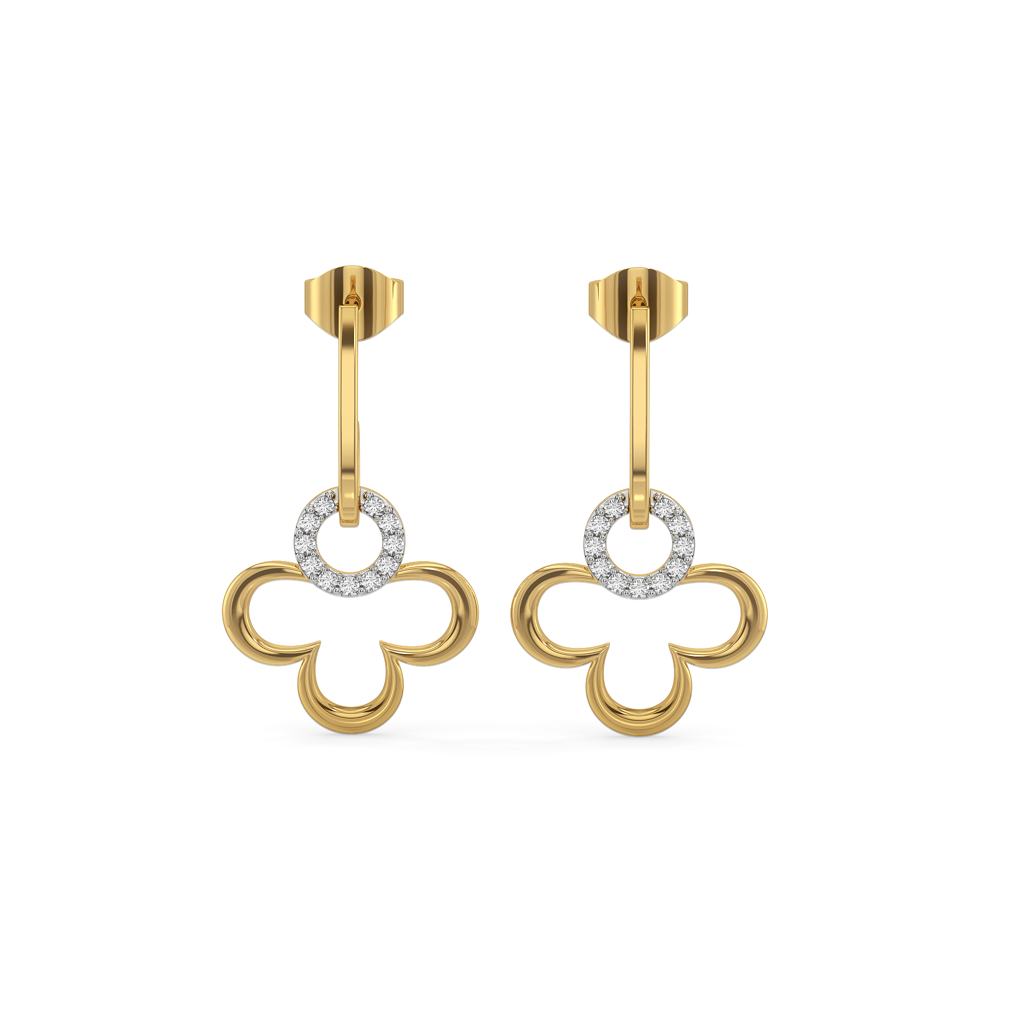 Lucky Bloom Drops - Lab Diamond Earrings Main image