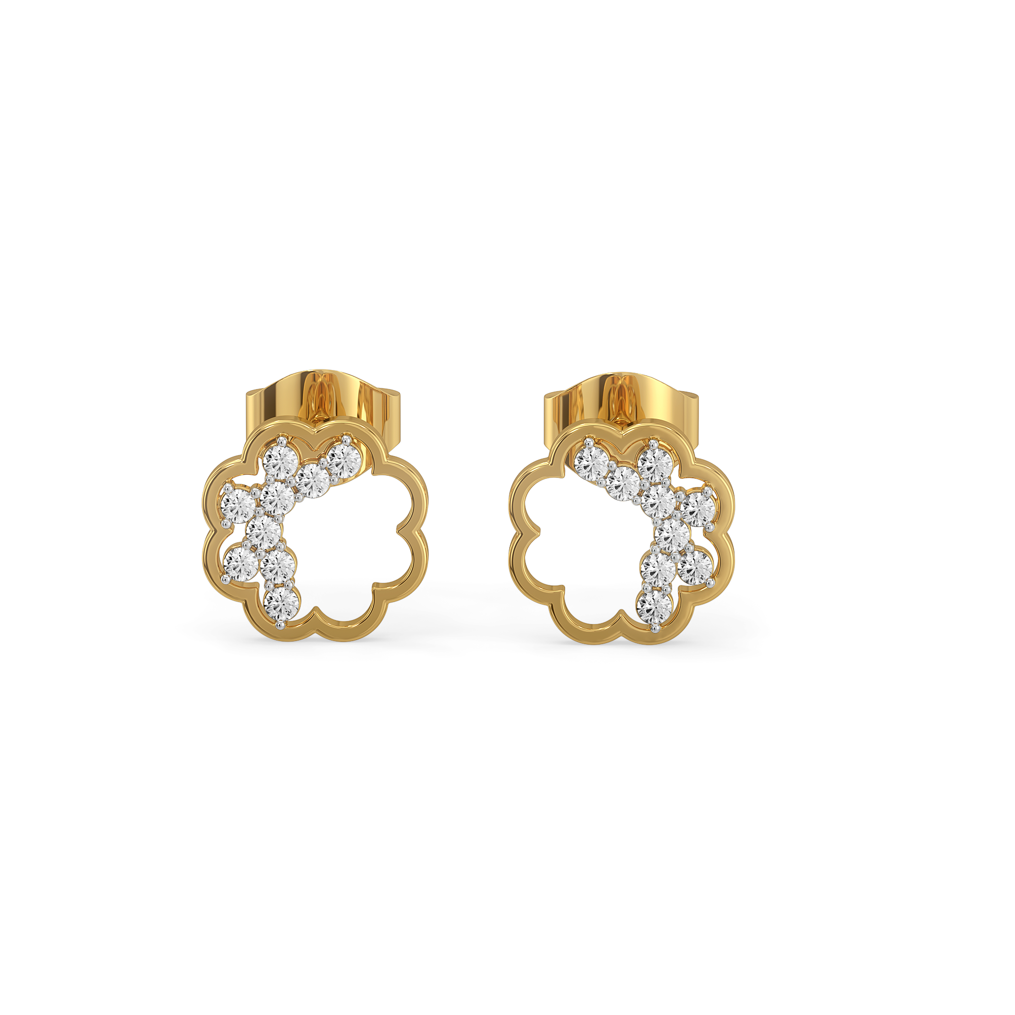 Daisy Dust Studs - Lab Diamond Earrings Secondary image