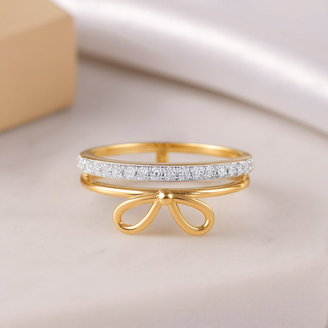 Ribboned Dreams - Lab Diamond Ring Main image