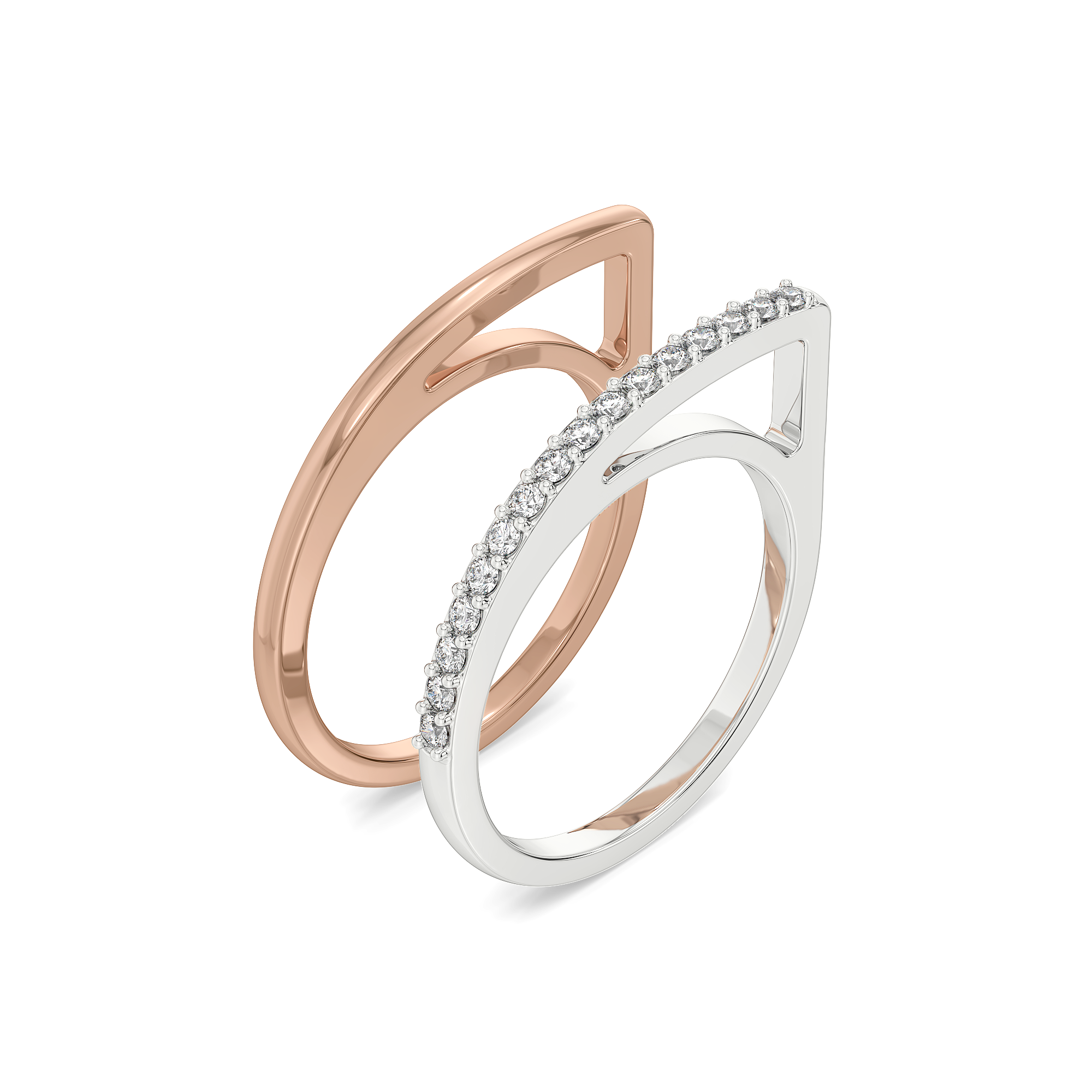 Rosé All Day - Lab Diamond Stack Ring Main image