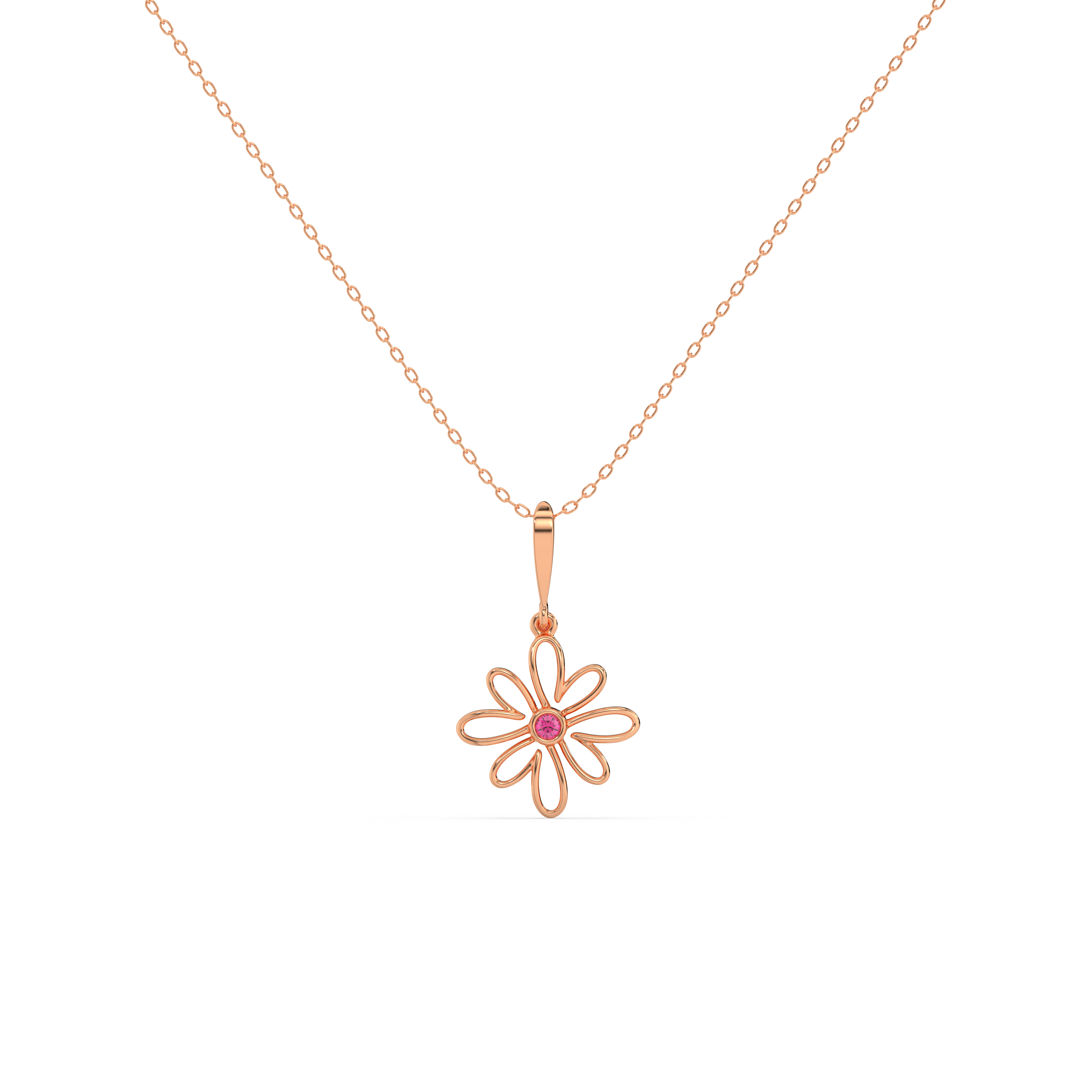 Elegance - Ruby Blossom Necklace