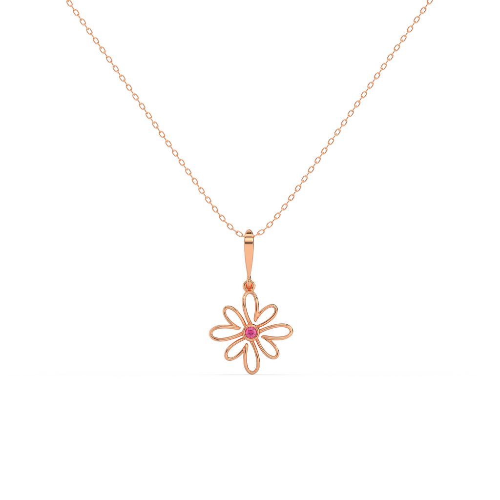 Elegance - Ruby Blossom Necklace