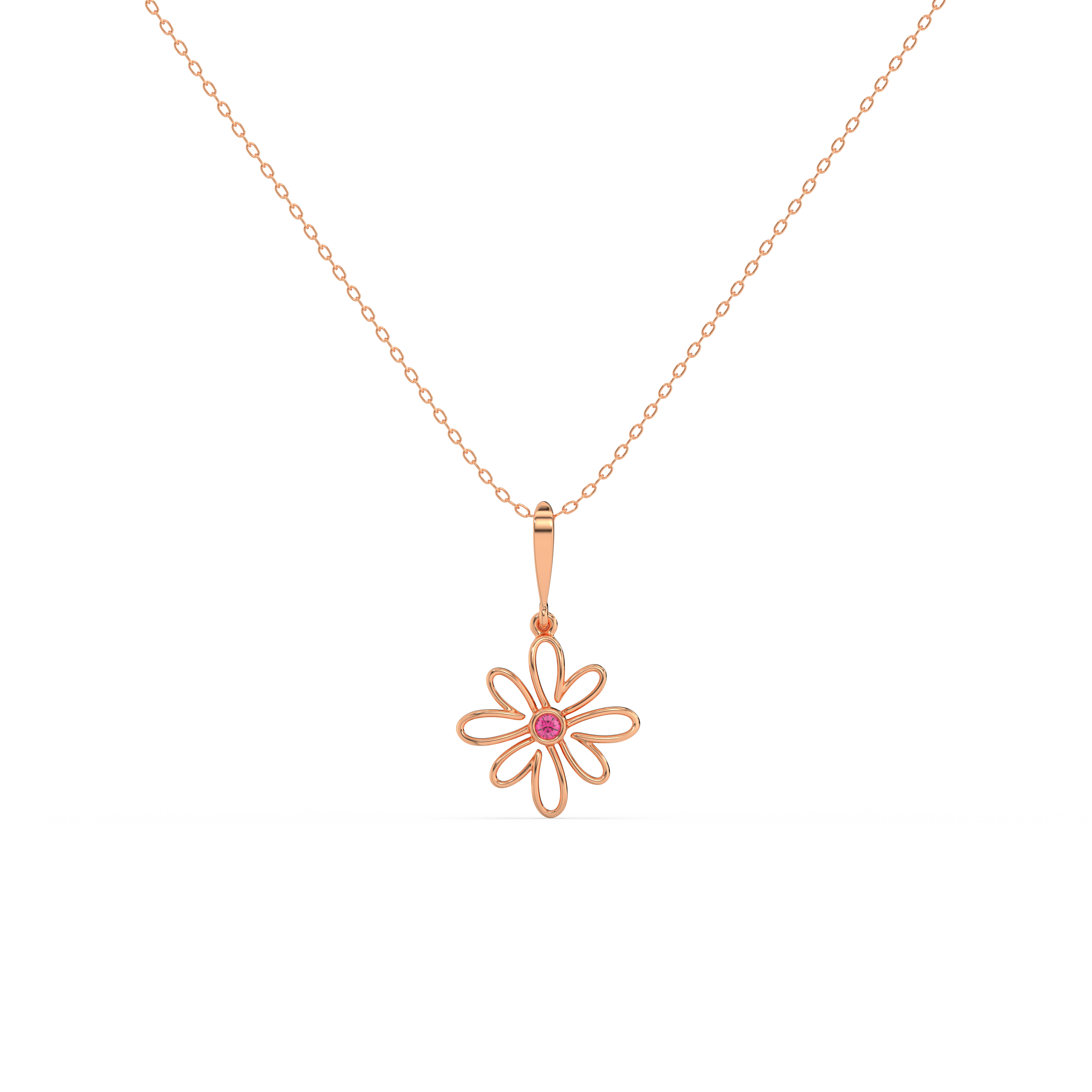 Elegance - Ruby Blossom Necklace
