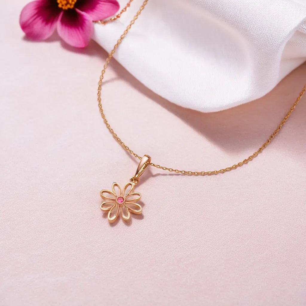 Elegance - Ruby Blossom Necklace