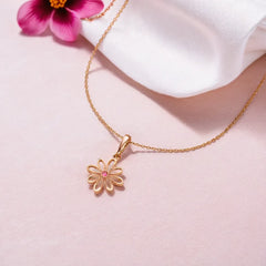 Elegance - Ruby Blossom Necklace