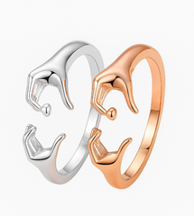 "Bound by Love" 925 Silver Couple Rings