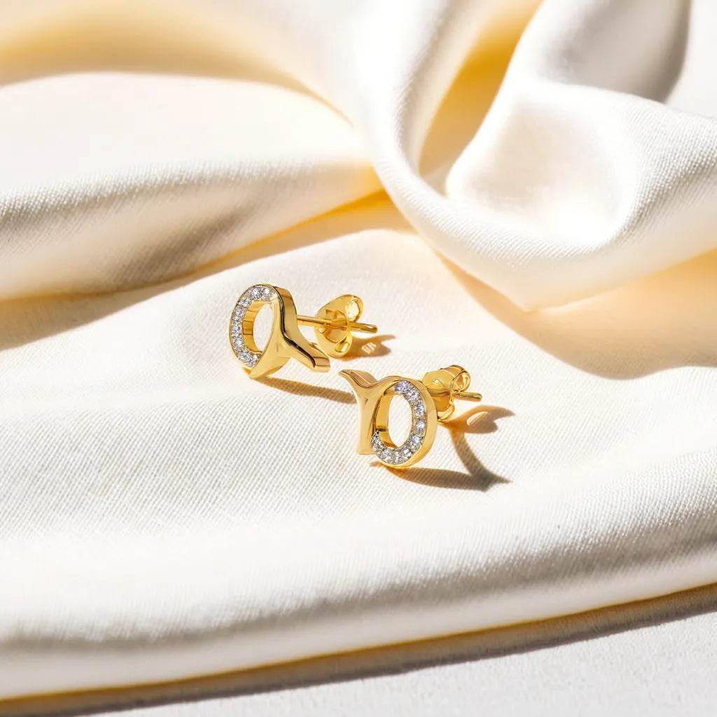 Serene Tail - Lab Diamond Stud Earrings