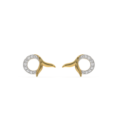 Serene Tail - Lab Diamond Stud Earrings