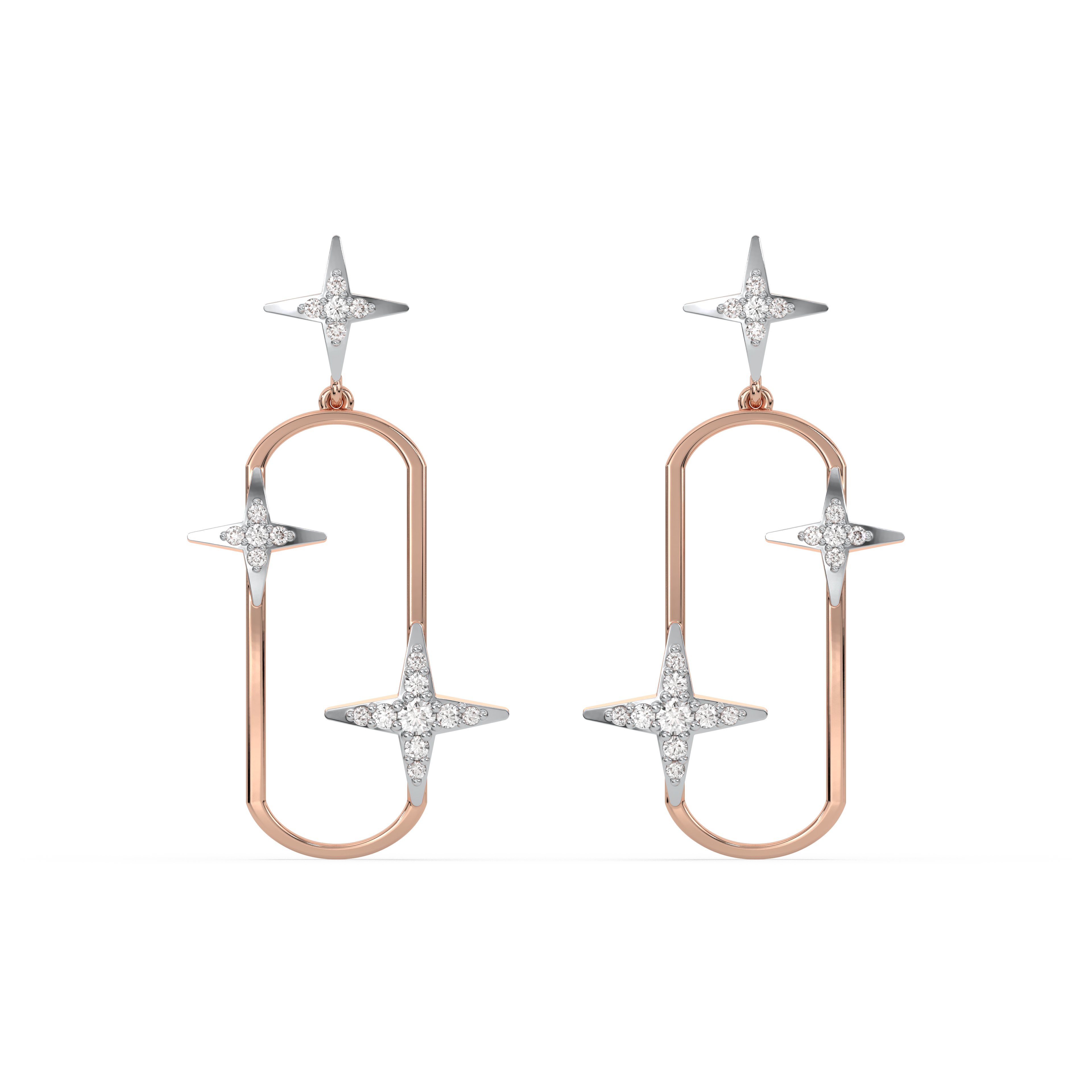 Shooting Star - Lab Diamond Drop Earrings