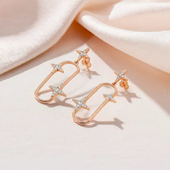 Shooting Star - Lab Diamond Drop Earrings