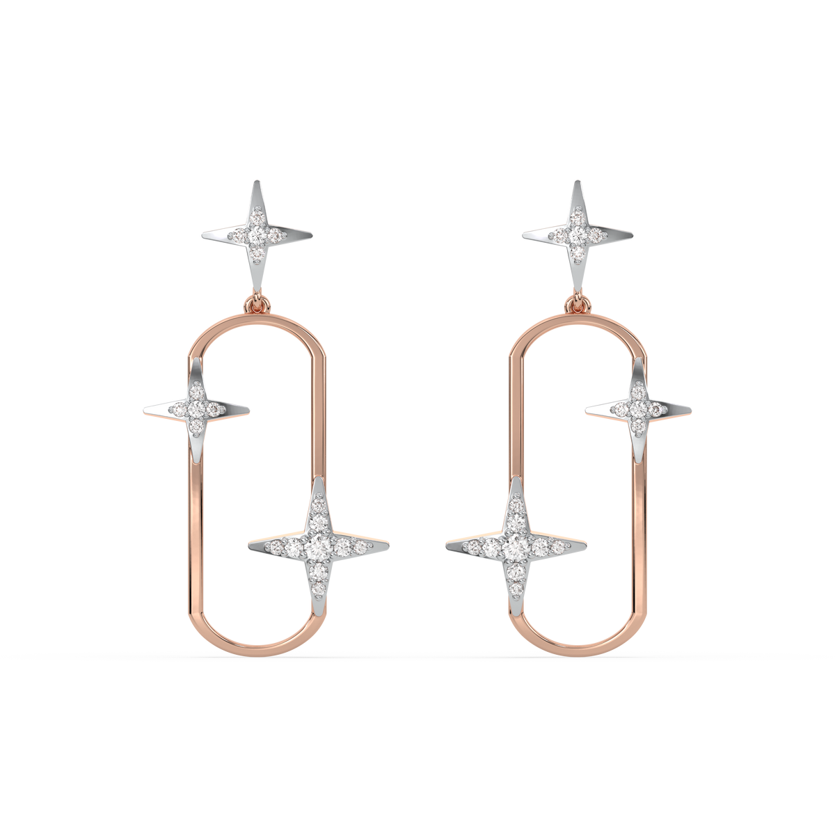 Shooting Star - Lab Diamond Drop Earrings