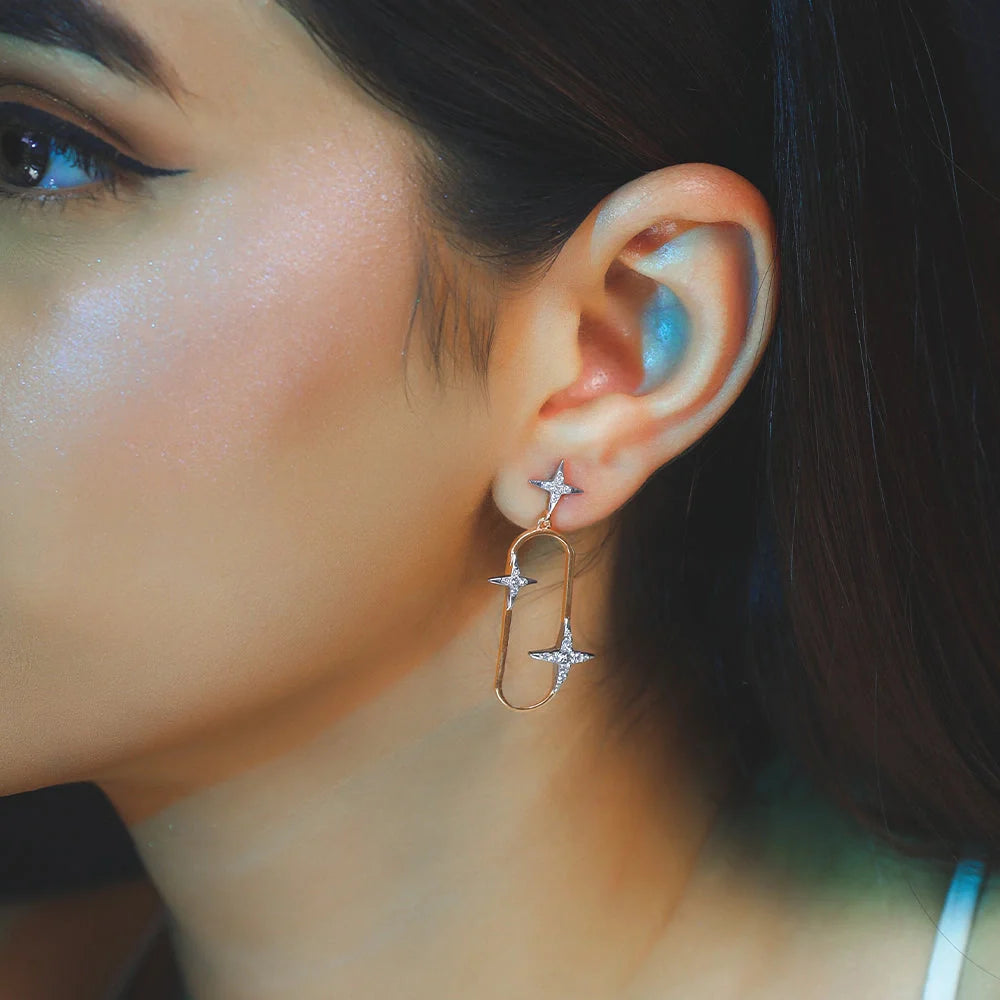 Shooting Star - Lab Diamond Drop Earrings Secondary image