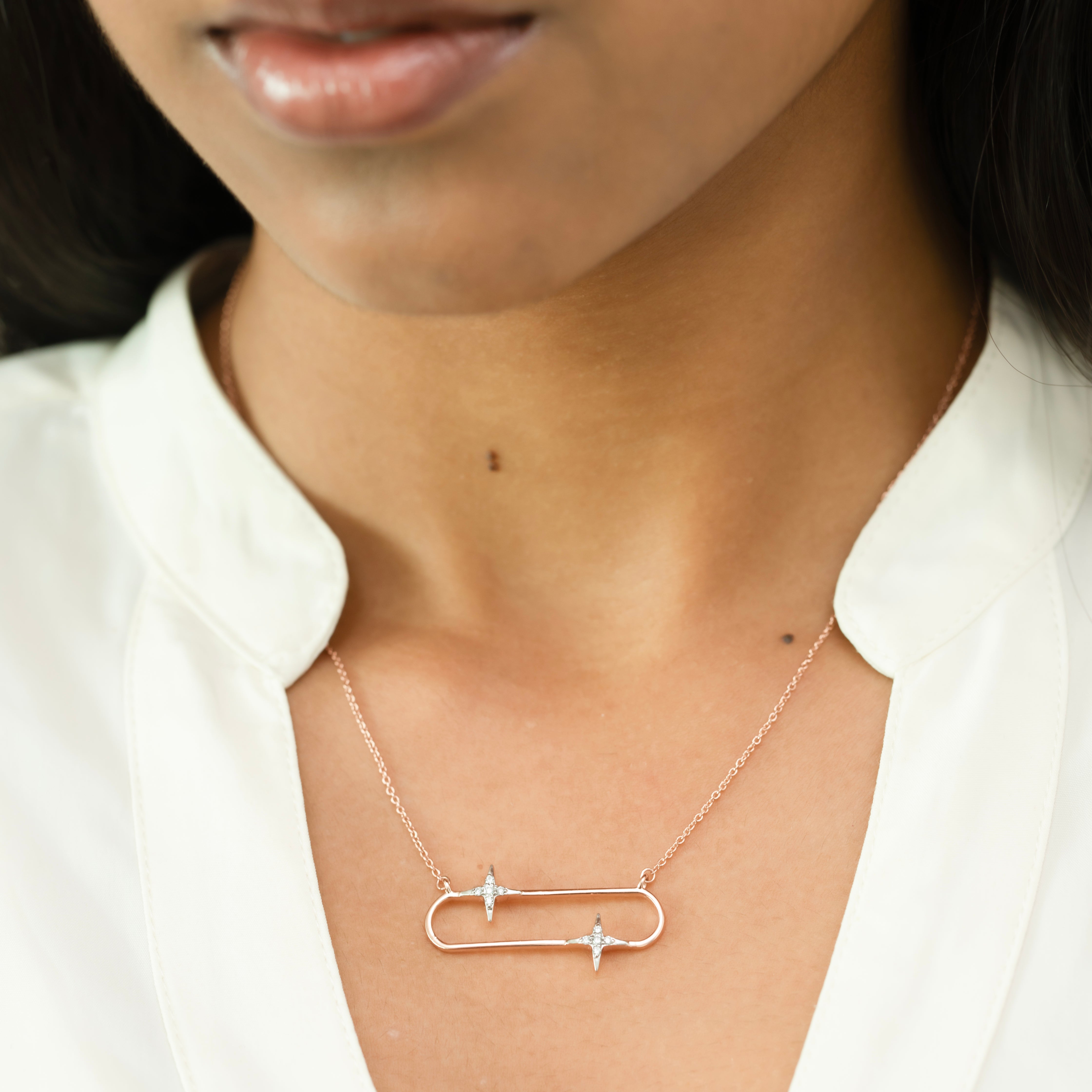 Shooting Star - Lab Diamond Necklet Necklace Secondary image