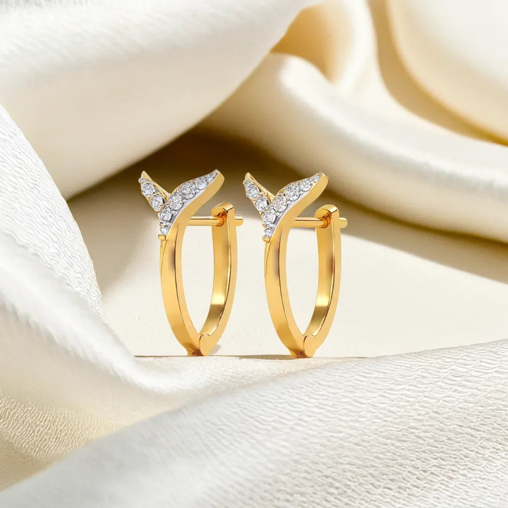 Siren Embrace Huggies - Lab Diamond Earrings