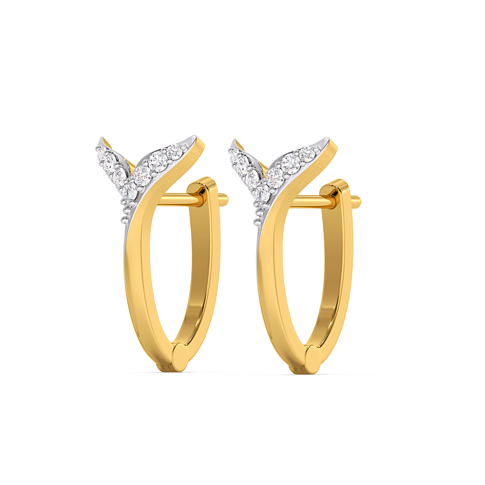 Siren Embrace Huggies - Lab Diamond Earrings
