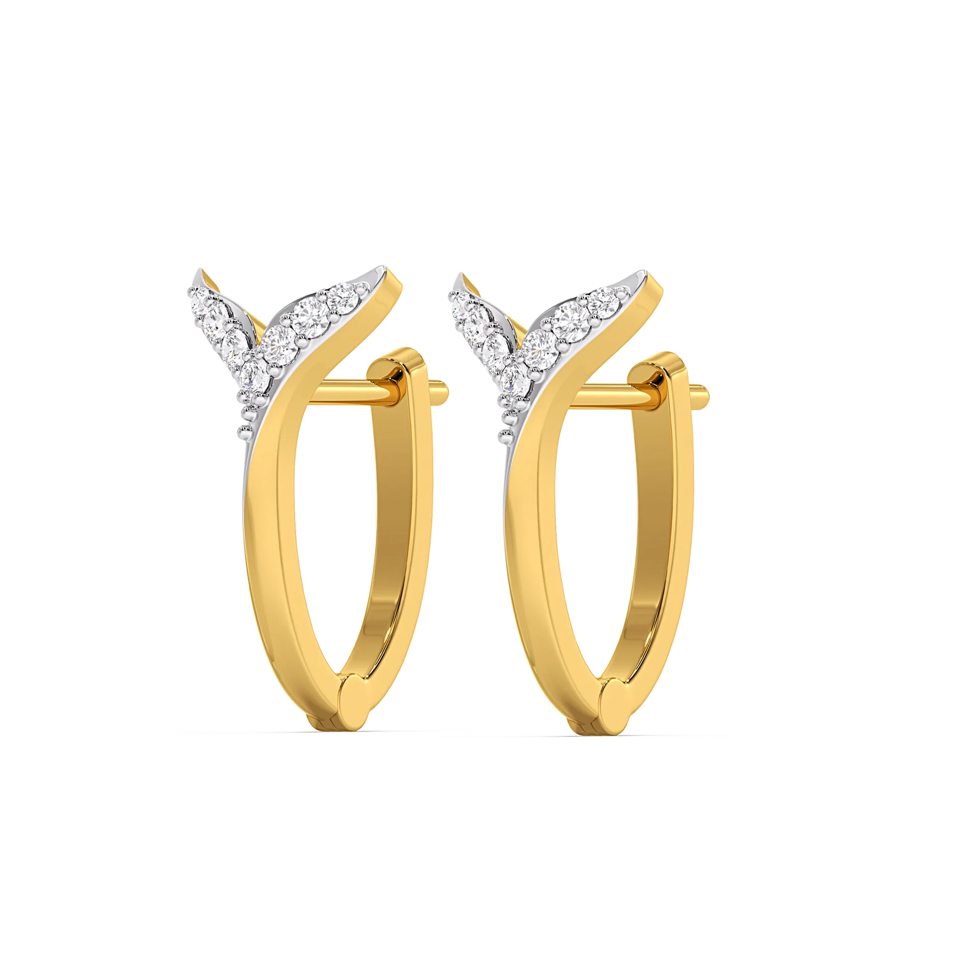 Siren Embrace Huggies - Lab Diamond Earrings Main image