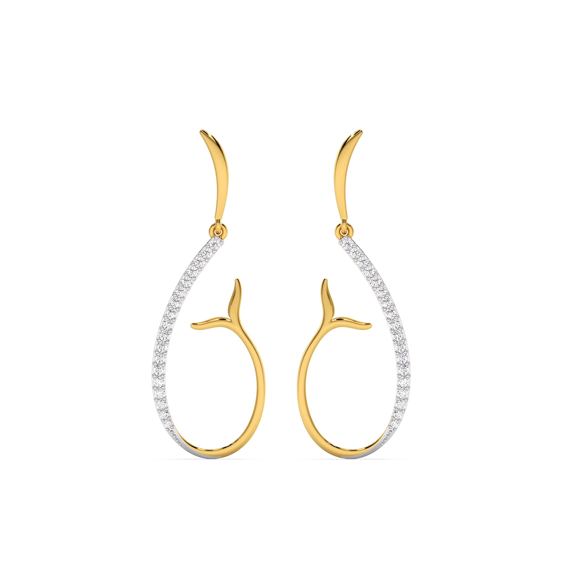 Siren’s Whisper - Lab Diamond Drop Earrings Main image