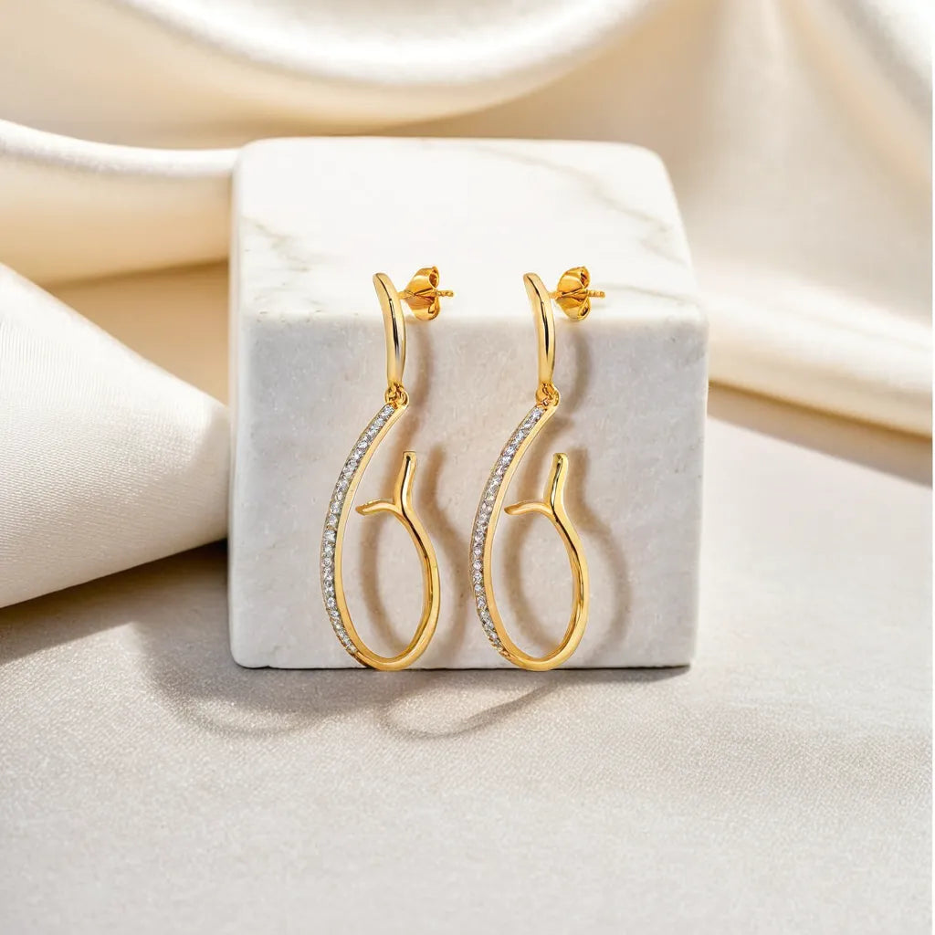 Siren’s Whisper - Lab Diamond Drop Earrings