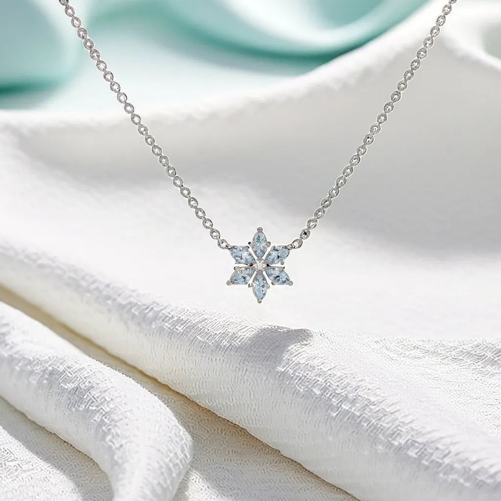 Snowflake - Lab Diamond Pendant Necklace Main image