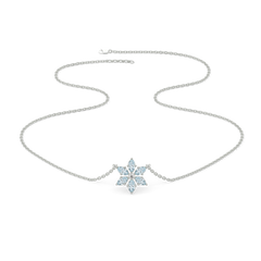 Snowflake - Lab Diamond Pendant Necklace
