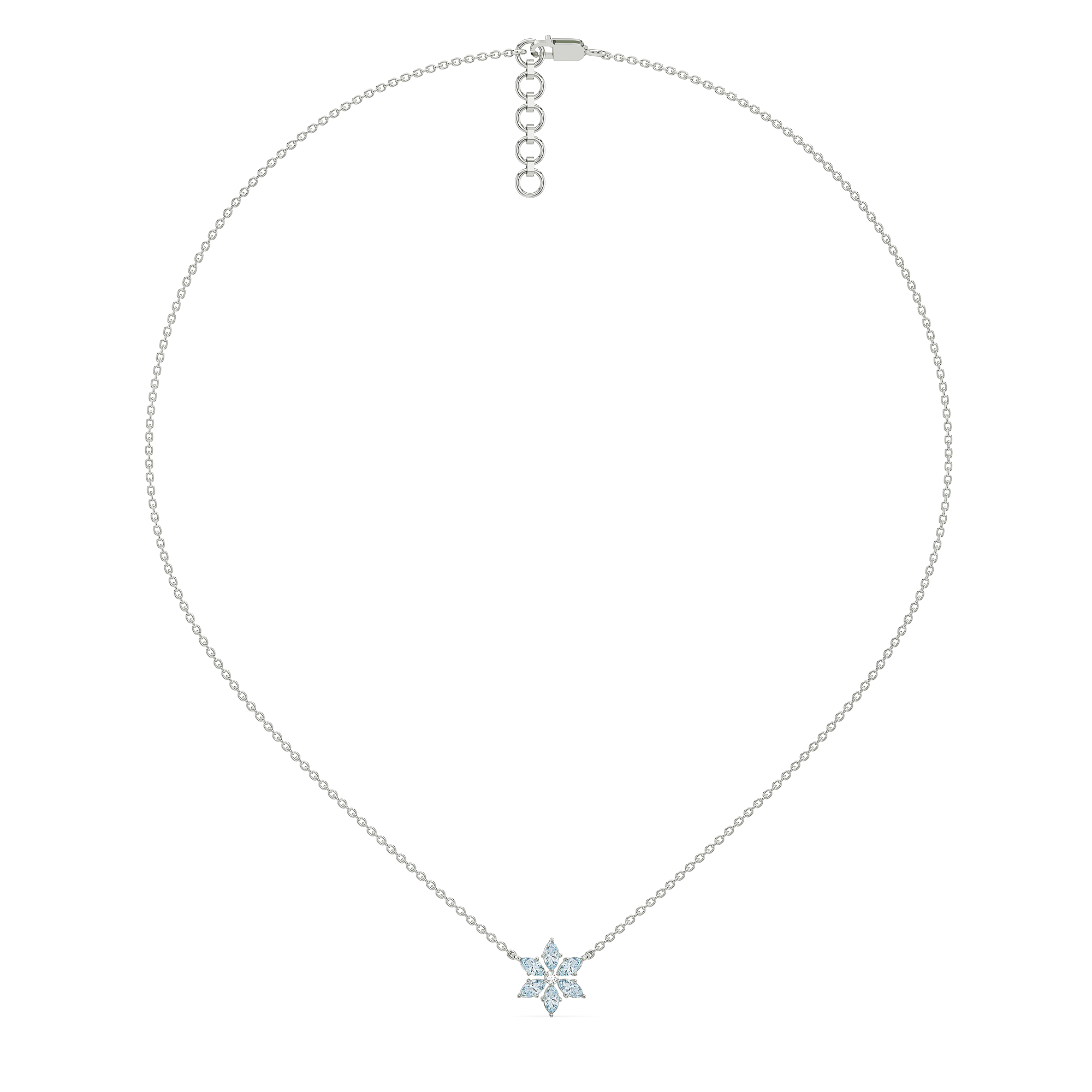 Snowflake - Lab Diamond Pendant Necklace
