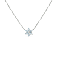 Snowflake - Lab Diamond Pendant Necklace