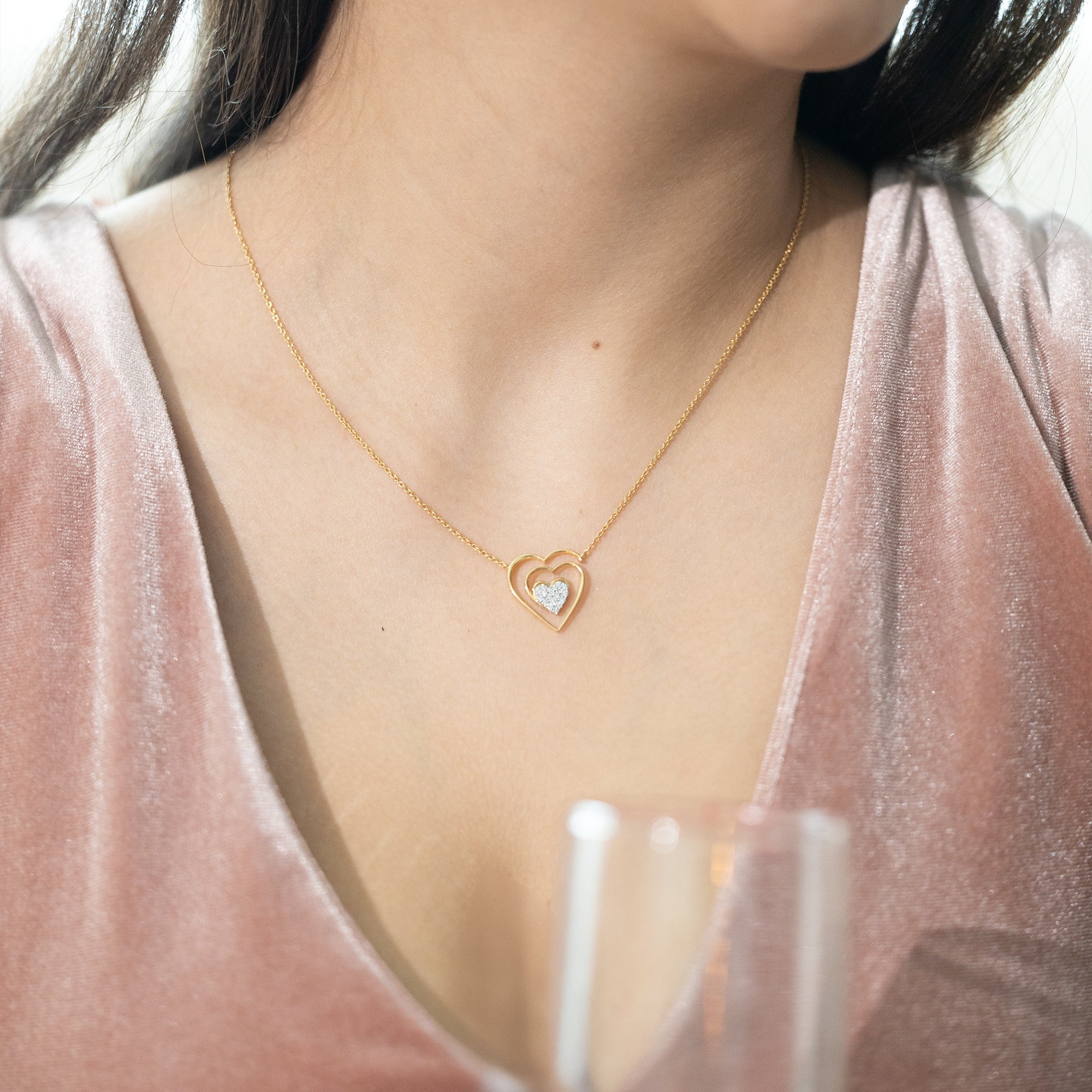 Timeless Loop - Lab Diamond Heart Necklace