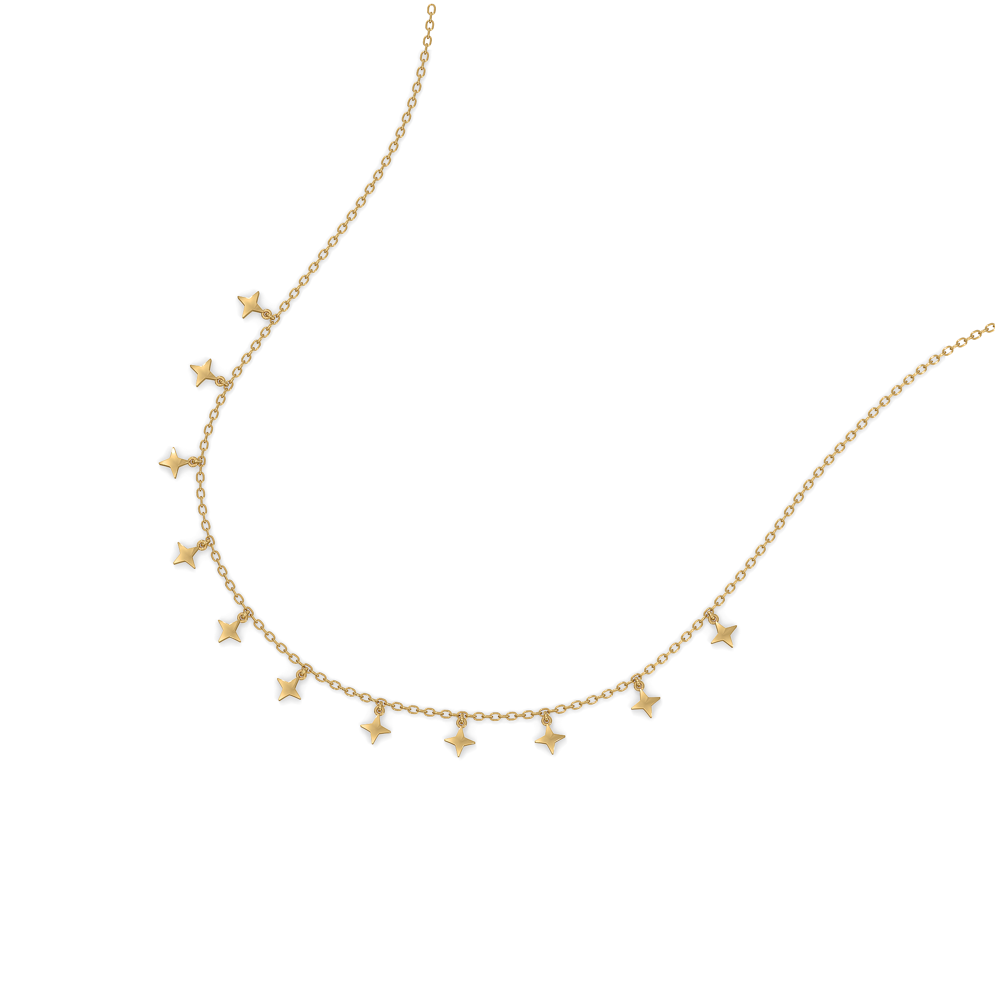 Twinkling Star - 18kt Gold Vermeil Charm Necklace Main image