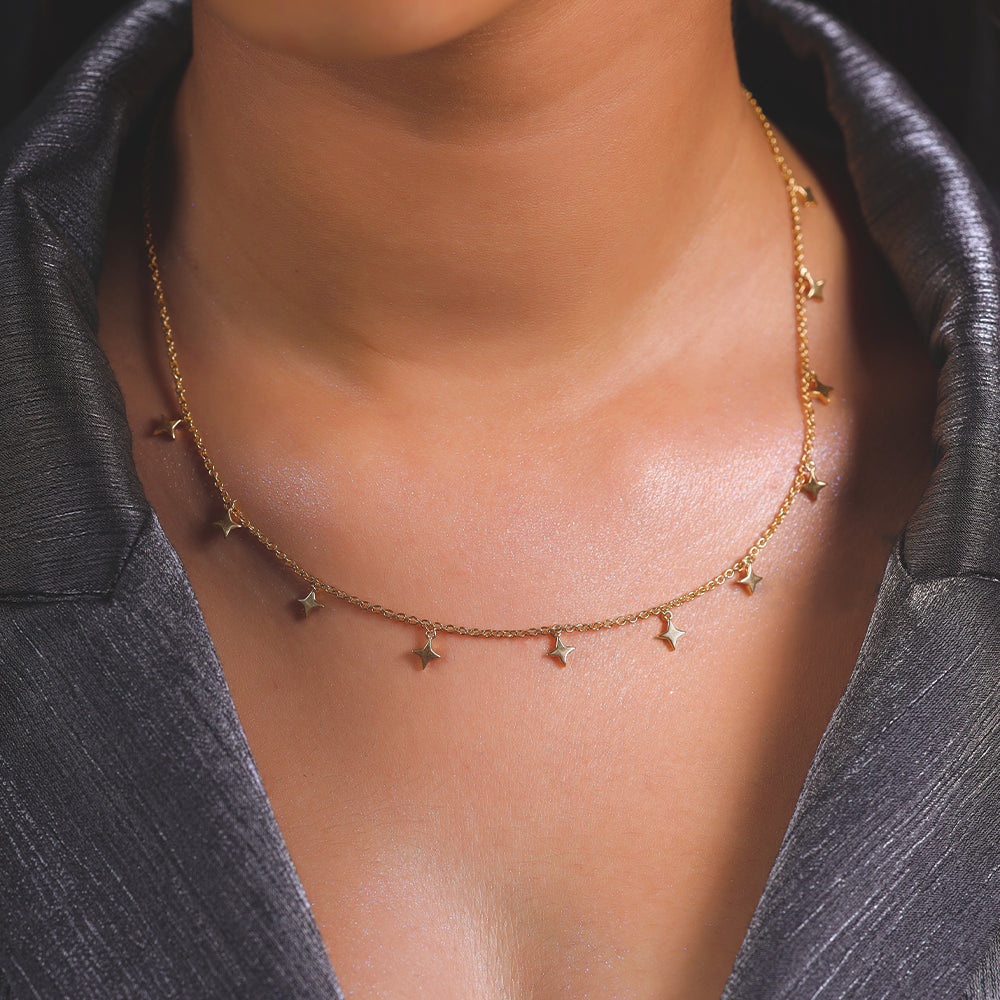 Twinkling Star - 18kt Gold Vermeil Charm Necklace Secondary image
