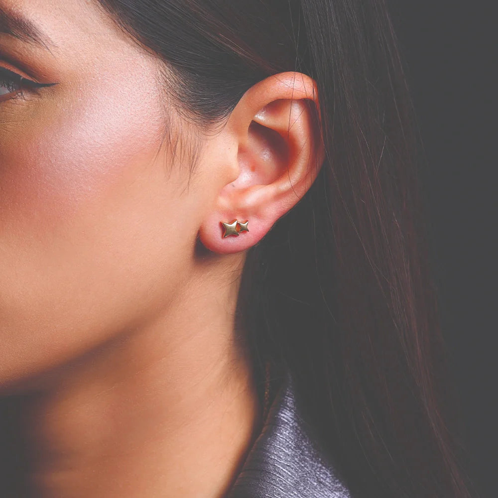 Twinkling Star - 18kt Gold Vermeil Stud Earrings