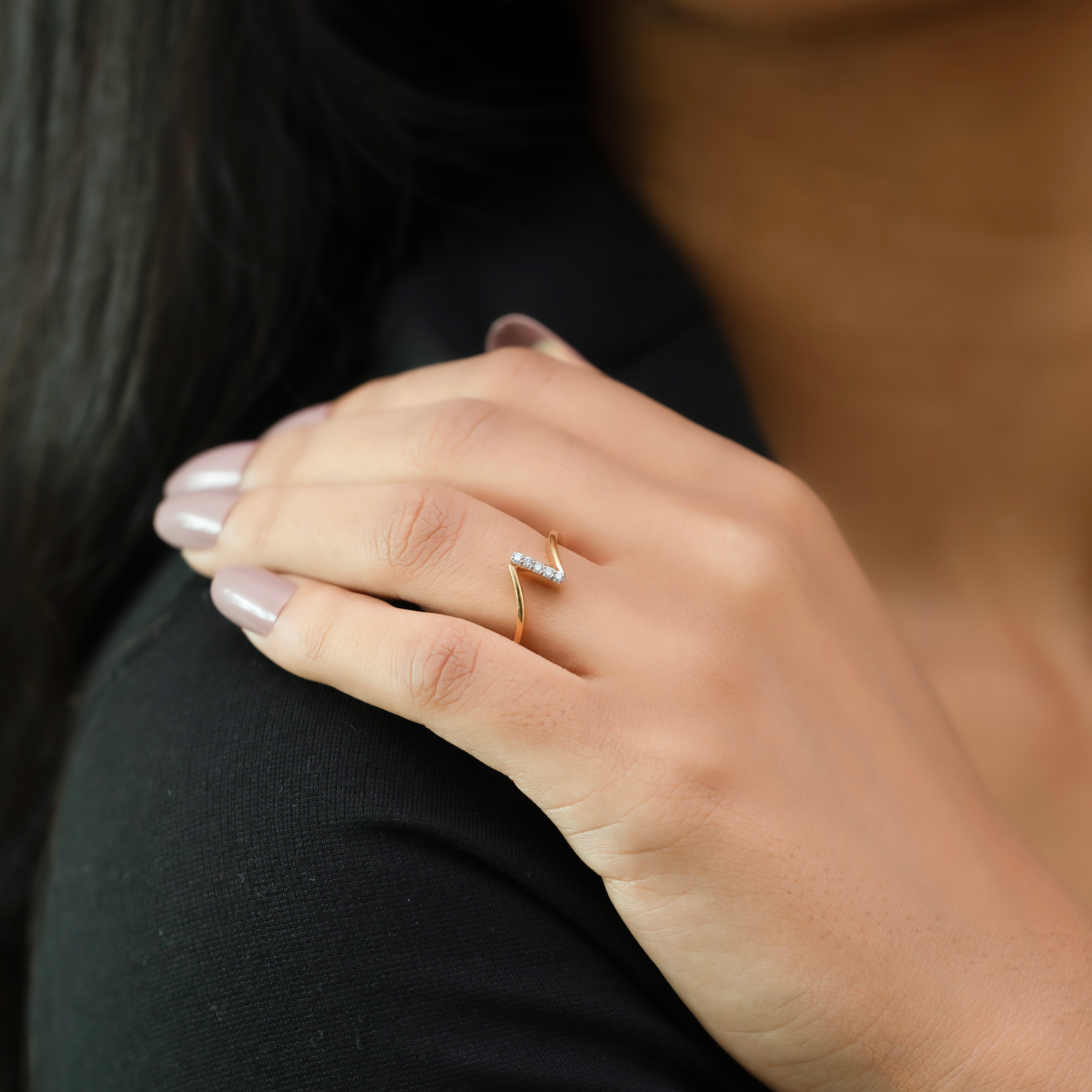 Vivid V - Lab Diamond Fashion Ring Secondary image