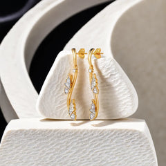Whimsical Wing - Lab Diamond Drop Earrings