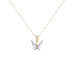 Winged Whimsy - Lab Diamond Pendant Necklace