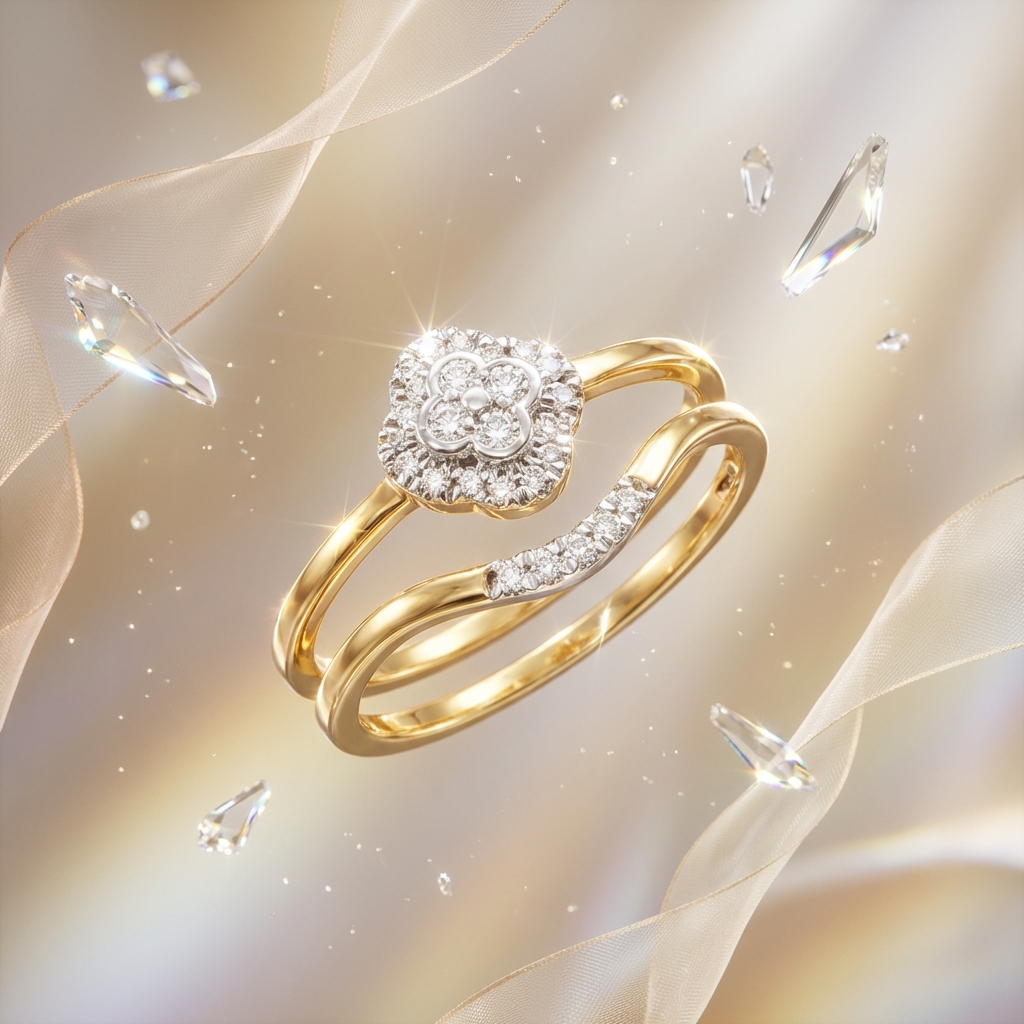 Celeste Clover Diamond Duo Ring