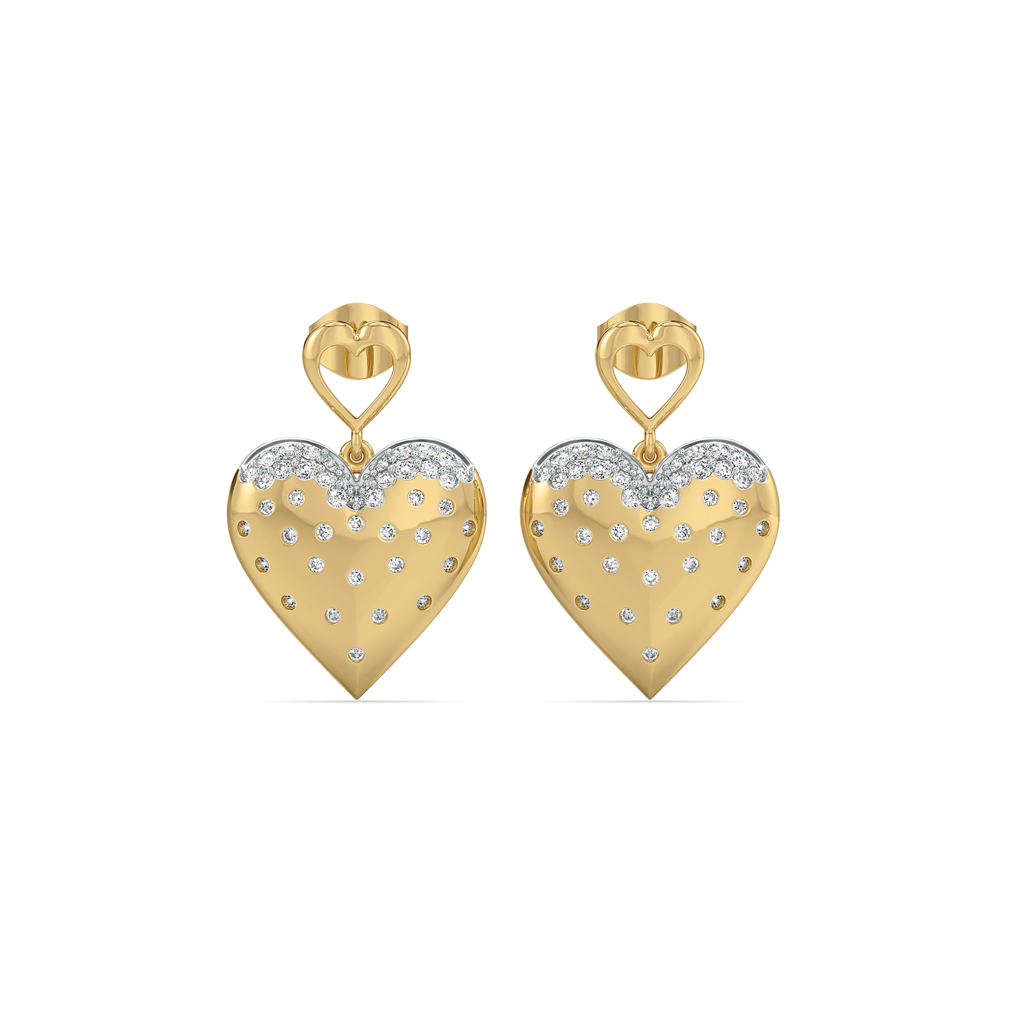 Promise Heart - Lab Diamond Drop Earrings Main image