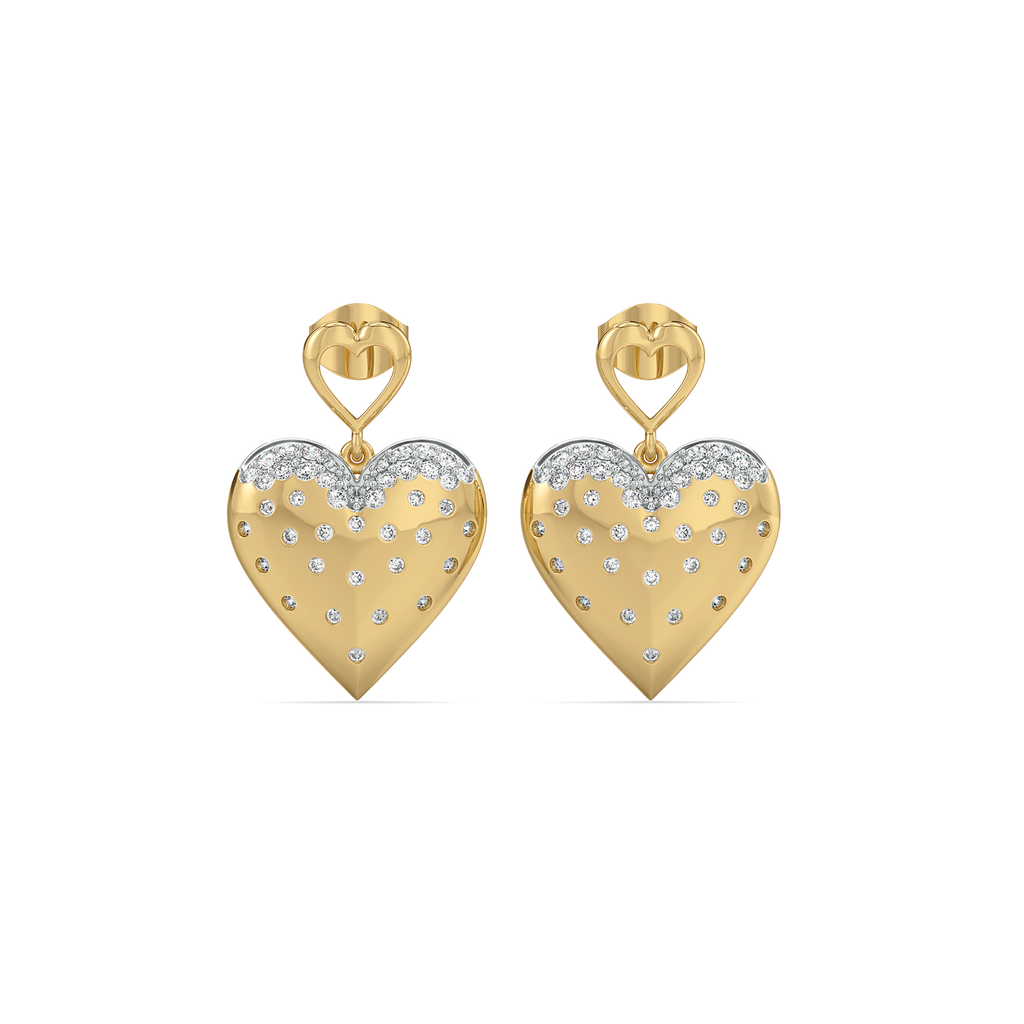 Promise Heart - Lab Diamond Drop Earrings
